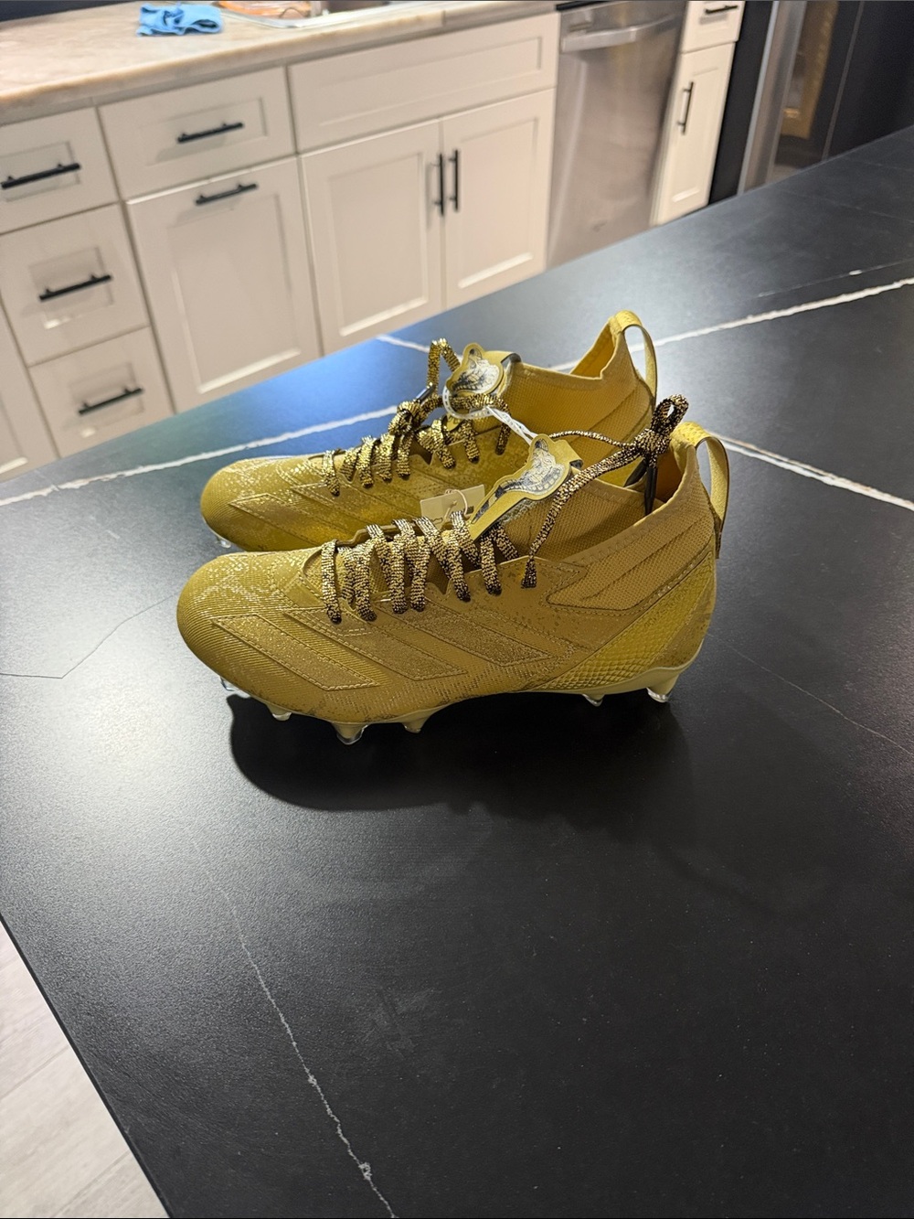 adidas Men’s Gold-Toned Football Cleats
